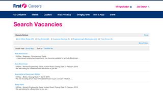 FirstGroup UK Careers - Search Results