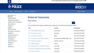 External Vacancies - Humberside & South Yorkshire Police - ATS ...