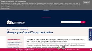 Manage your Council Tax account online - Southampton City Council