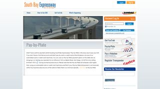 Pay-by-Plate - South Bay Expressway