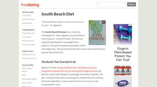 South Beach Diet Investigated - Freedieting