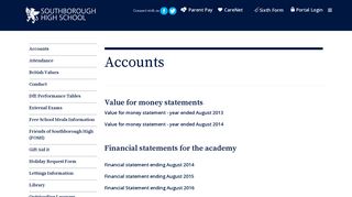 Accounts | Our School | Visitors - Southborough High School