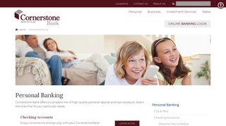 Personal Banking - Cornerstone Bank