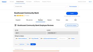 Working at Southcoast Community Bank: Employee Reviews | Indeed ...