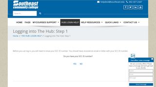 Logging into The Hub - SCC Helpdesk - Southeast Community College