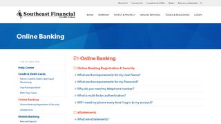 Online Banking Help Center | Southeast Financial Credit Union