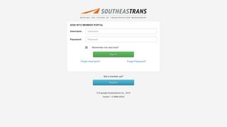 Southeastrans :: Member Portal :: Sign In