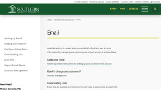 Email | Southern Adventist University