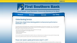Online Banking Services - First Southern Bank (Carbondale, IL)