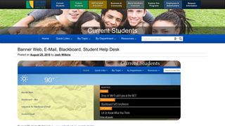Banner Web, E-Mail, Blackboard, Student Help Desk - Southern ...