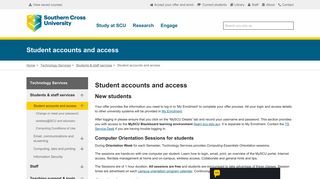 Student accounts and access - Southern Cross University