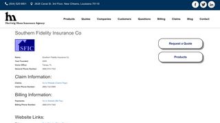 Southern Fidelity Insurance Co - Insurance Company