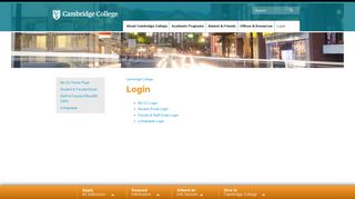 Login | Cambridge College