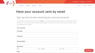 Request to have your account sent by email - Southern Phone