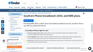 Southern Phone Broadband Plans Compared January 2019 | finder ...
