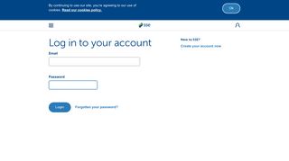 log in to your energy account - My account - SSE