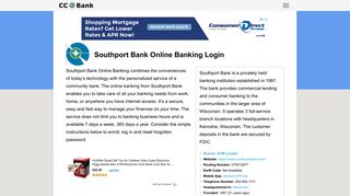 Southport Bank Online Banking Login - CC Bank