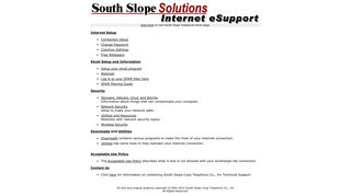 South Slope Coop Telephone Co., Inc eSupport
