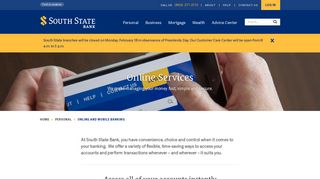 Online and Mobile Banking - South State Bank
