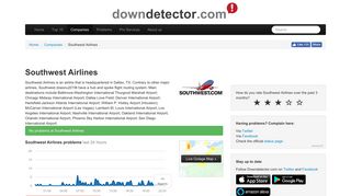 Southwest Airlines current status | Downdetector