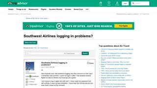 Southwest Airlines logging in problems? - Air Travel Forum ...