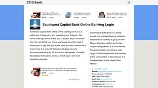 Southwest Capital Bank Online Banking Login - CC Bank