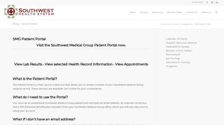 SMG Patient Portal - Southwest Health System
