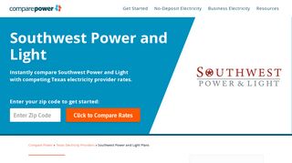 Southwest Power and Light - Compare cheap electricty rates in Texas ...