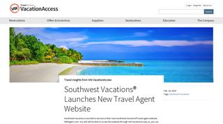 Southwest Vacations® Launches New Travel Agent Website | VAX ...