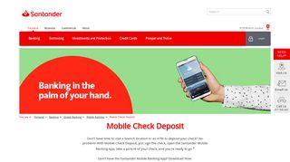 Mobile Check Deposit | Mobile Check Cashing Apps | Santander Bank