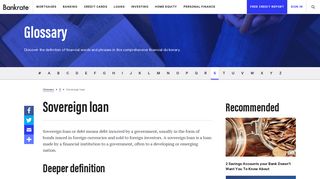 Sovereign loan Definition | Bankrate.com