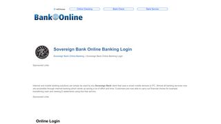 Sovereign Bank Online Banking Login - Bank Online