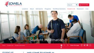 Student Information | SOWELA Technical Community College