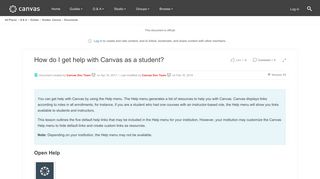 How do I get help with Canvas as a student? | Canvas LMS Community
