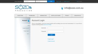 Account Login - Sozo | Affordable web hosting, web design and ...