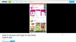 How to access and login to the Sozo Upline app on Vimeo