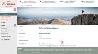 My Account - Cotswold Outdoor