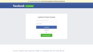 Log masuk ke Facebook | Facebook
