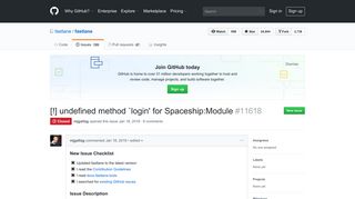 [!] undefined method `login' for Spaceship:Module · Issue #11618 ...
