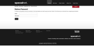 Forgot login details? - SpacialNet.com - Create Perfect Streaming.