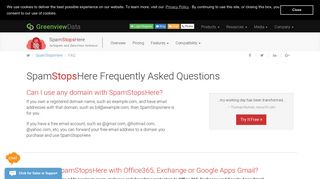 SpamStopsHere Anti-Spam FAQ | Greenview Data