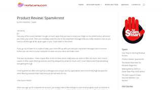 Product Review: SpamArrest | Hot Scams - HotScams.com