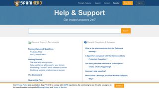 SpamHero - Help & Support