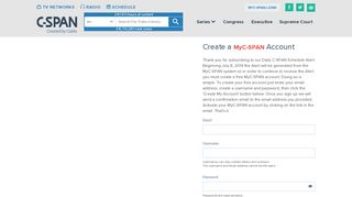MyC-SPAN Create Account | C-SPAN.org