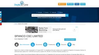 SPANCO CSC LIMITED - Company, directors and contact details ...
