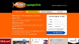 Free Websites / Spanglefish - Free Website, Free Club Website, Free ...