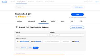 Working at Spanish Fork City: Employee Reviews | Indeed.com