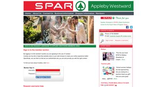Sign in and Request Username to Appleby Westward Members Area