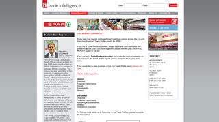 SPAR - Please Log In - Trade Intelligence
