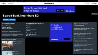 Sparda-Bank Nuernberg eG: Company Profile - Bloomberg